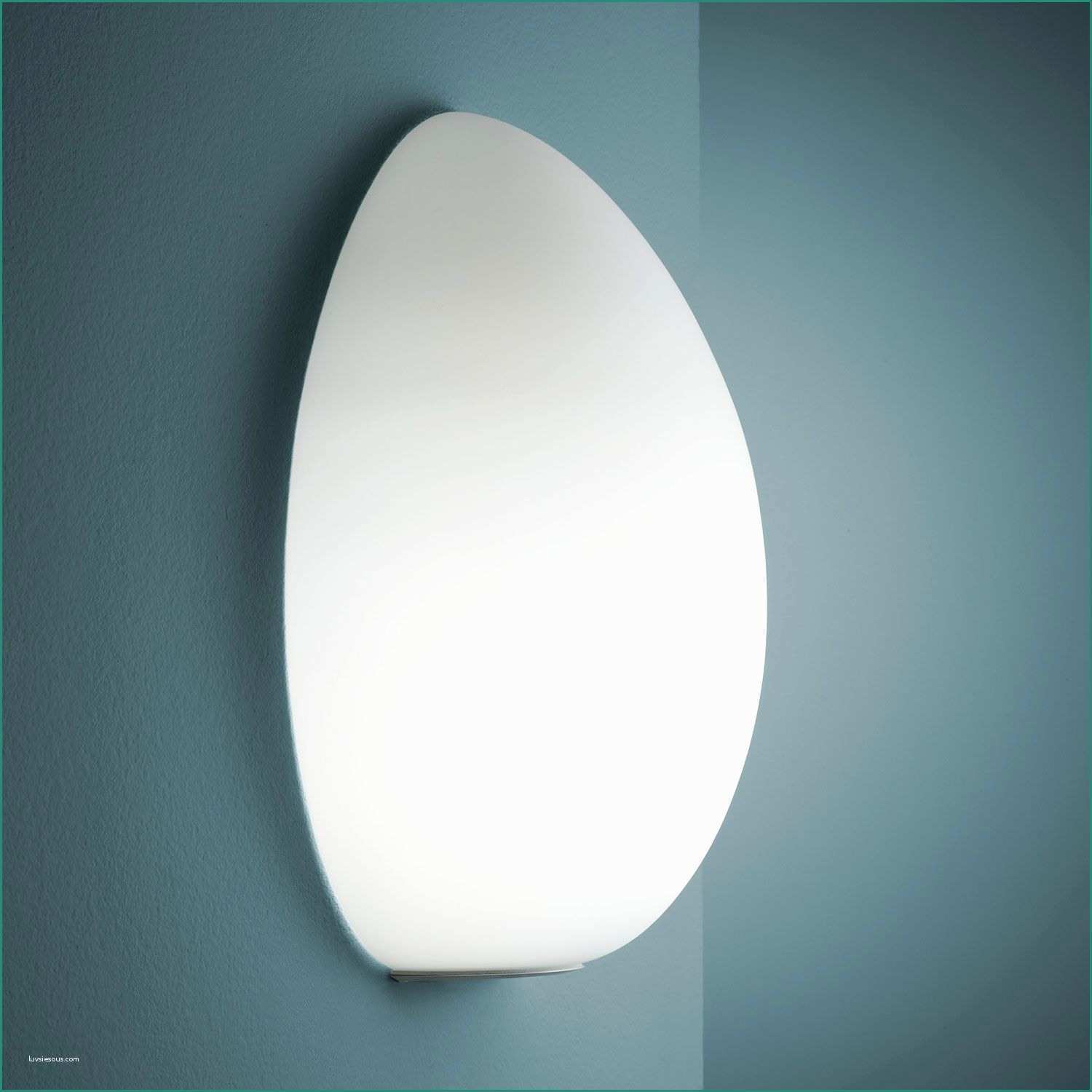 Uovo Fontana Arte E Uovo Lighting Wall Lamp White Painted Structure Diffuser In