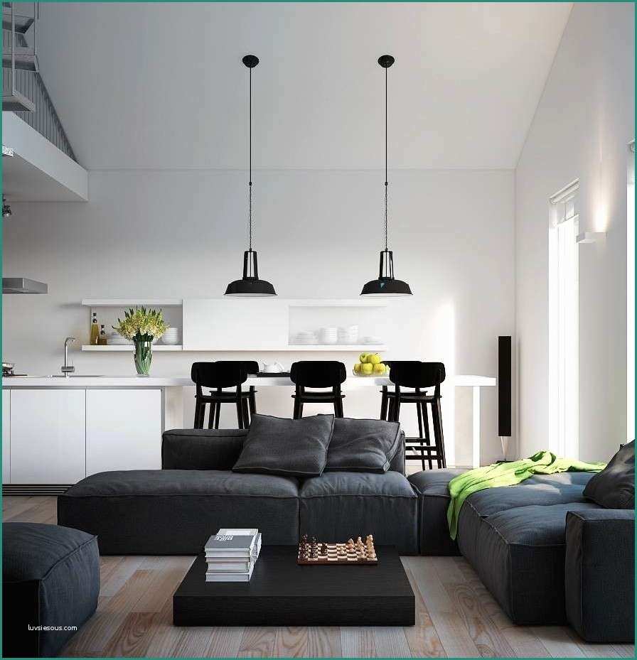 Zona Living Moderna E soggiorno Piccolo Con Angolo Cottura Foto